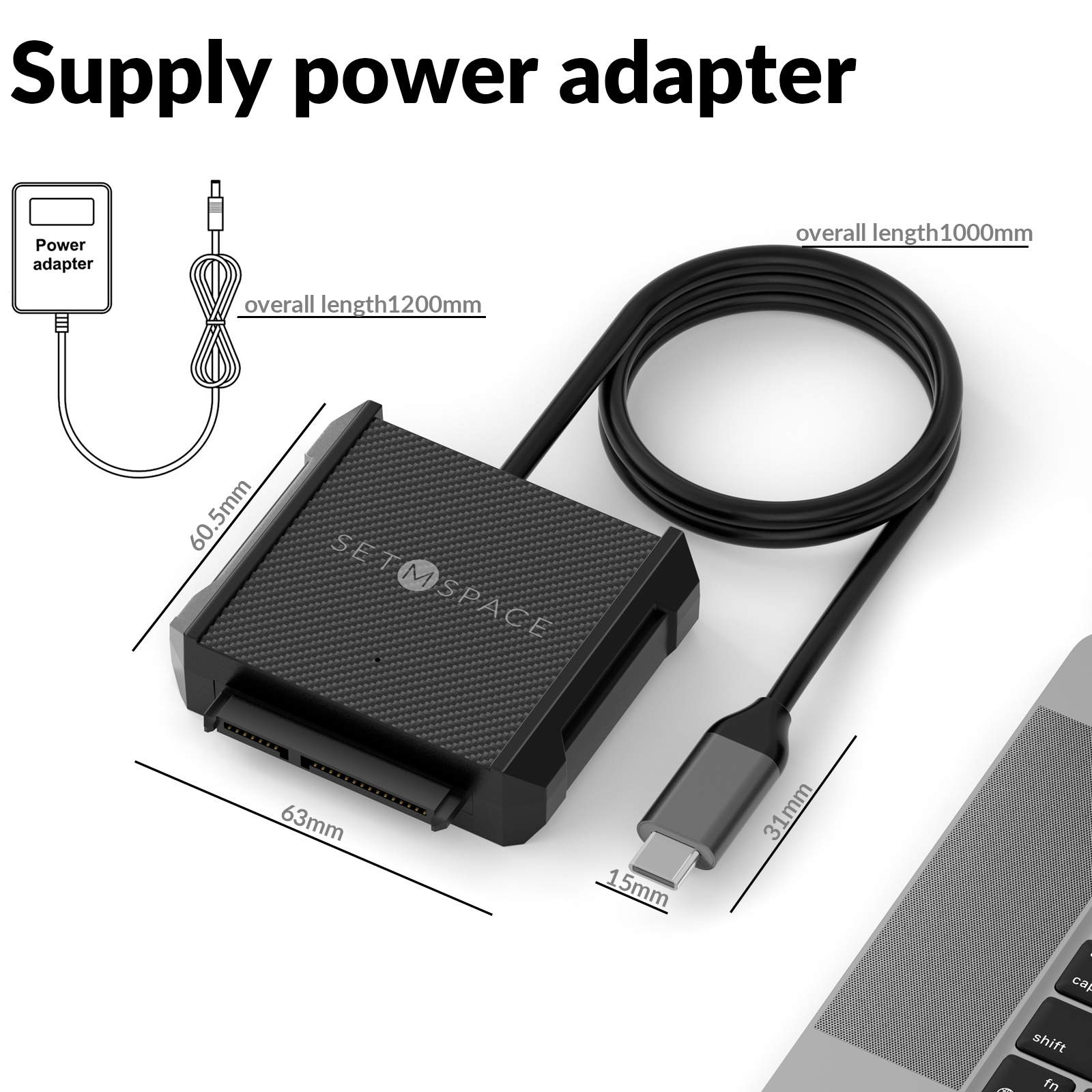 Câble Adaptateur SATA III vers USB 3.0 / Compatible HDD et SSD 2,5